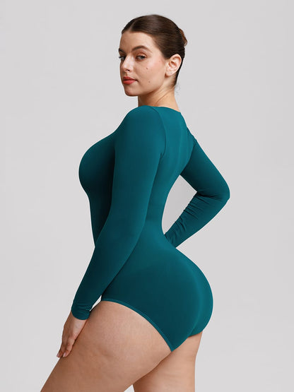 Buttery-Soft Seamless Scoop-Neck Tummy Control Brief Bodysuit