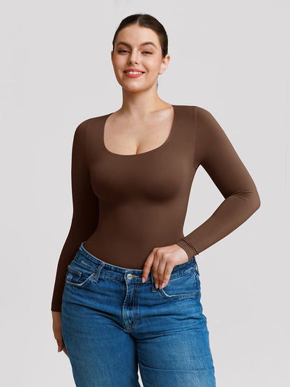 Butter-Soft Scoop-Neck Tummy Control Bodysuit
