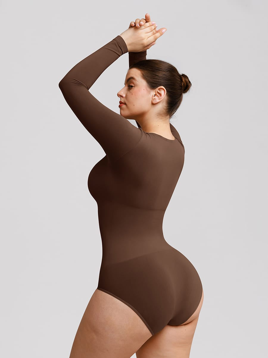 Buttery-Soft Seamless Scoop-Neck Tummy Control Brief Bodysuit