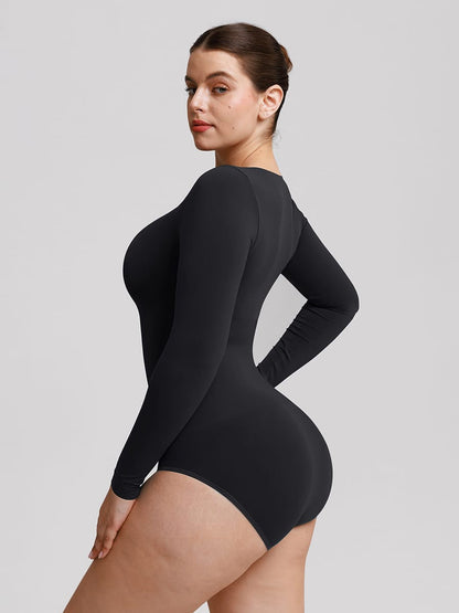 Buttery-Soft Seamless Scoop-Neck Tummy Control Brief Bodysuit