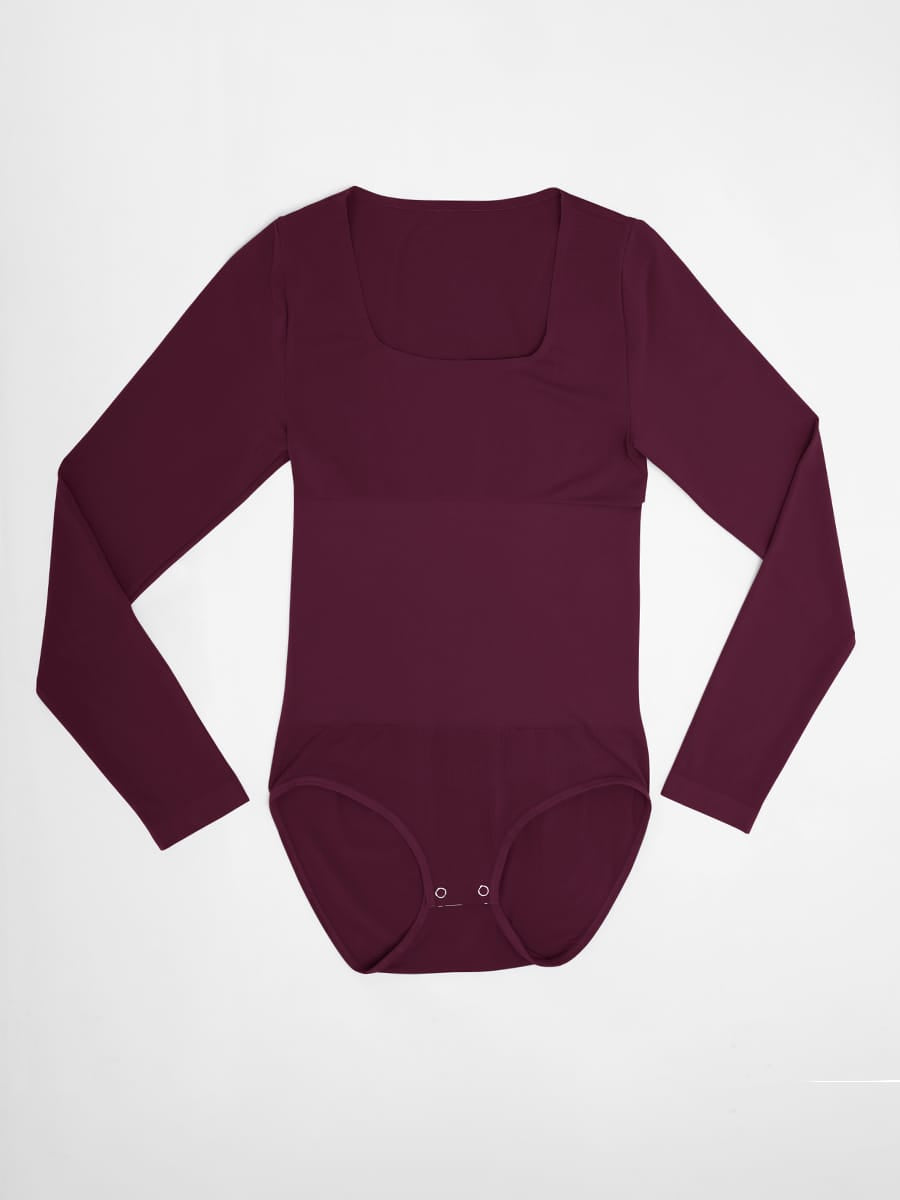Buttery-Soft Seamless Scoop-Neck Tummy Control Brief Bodysuit
