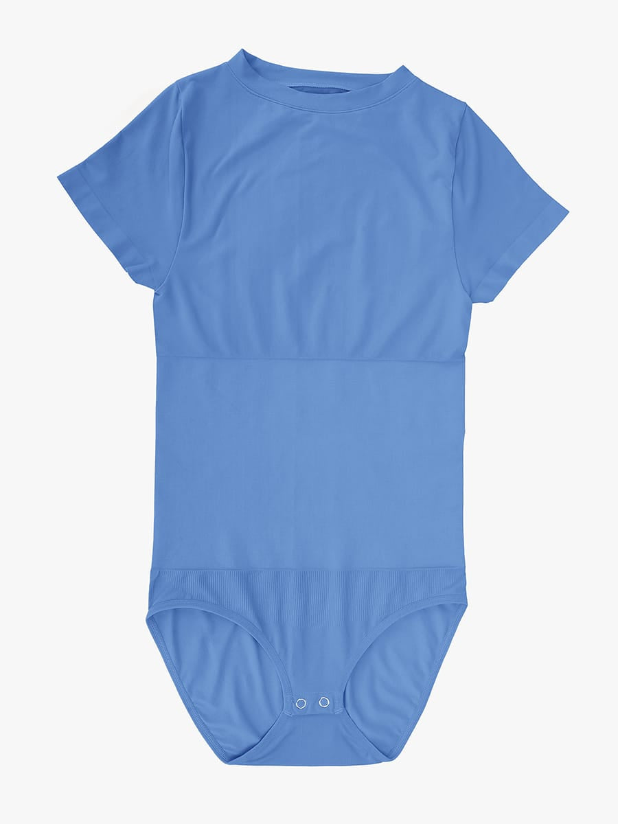 Seamless Short-Sleeve Waist & Tummy Shaping Brief Bodysuit