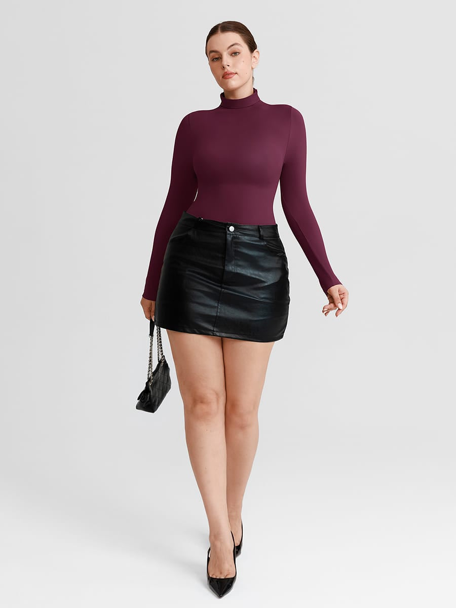Buttery-Soft Seamless Snap-Crotch Second-Skin Bodysuit