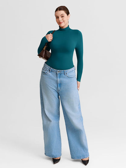 Buttery-Soft Seamless Snap-Crotch Second-Skin Bodysuit