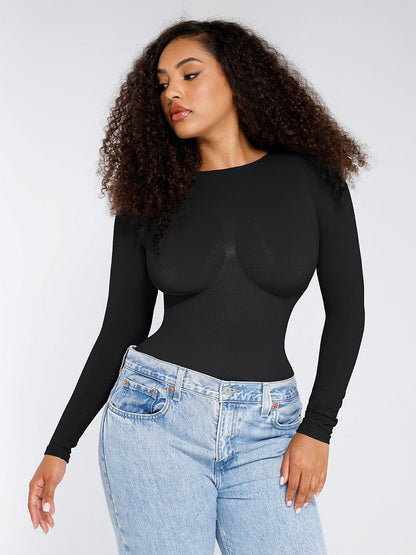 Seamless Bust Support Waist-Cinching Tummy Control Bodysuit