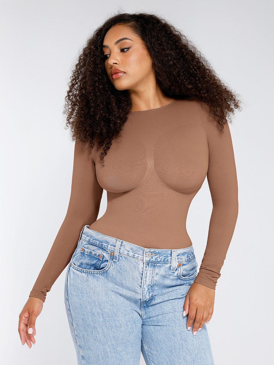 Seamless Bust Support Waist-Cinching Tummy Control Bodysuit