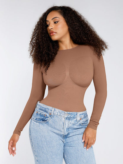 Seamless Bust Support Waist-Cinching Tummy Control Bodysuit