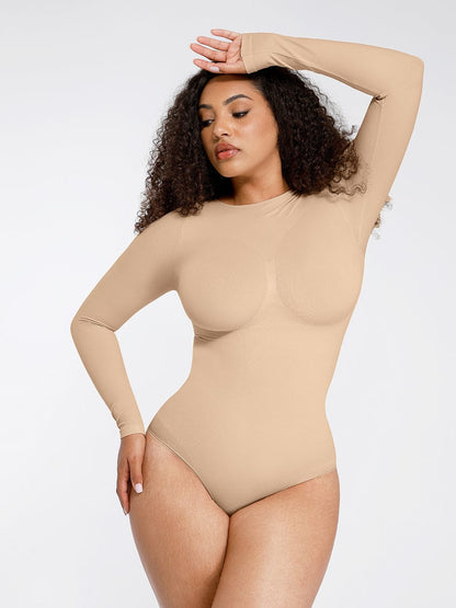 Seamless Bust Support Waist-Cinching Tummy Control Bodysuit