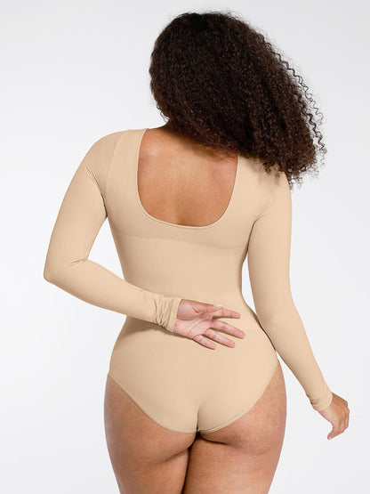 Seamless Bust Support Waist-Cinching Tummy Control Bodysuit