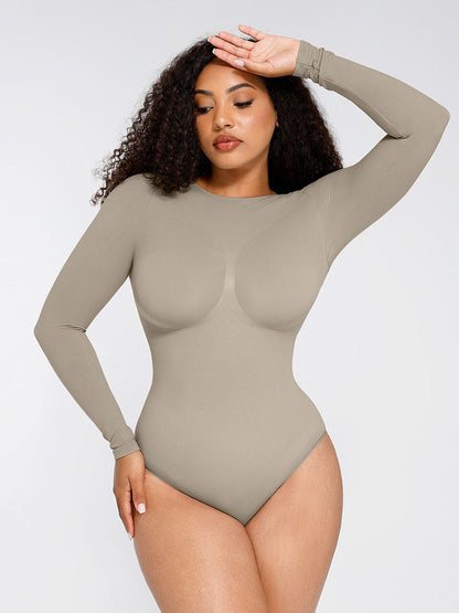 Seamless Bust Support Waist-Cinching Tummy Control Bodysuit