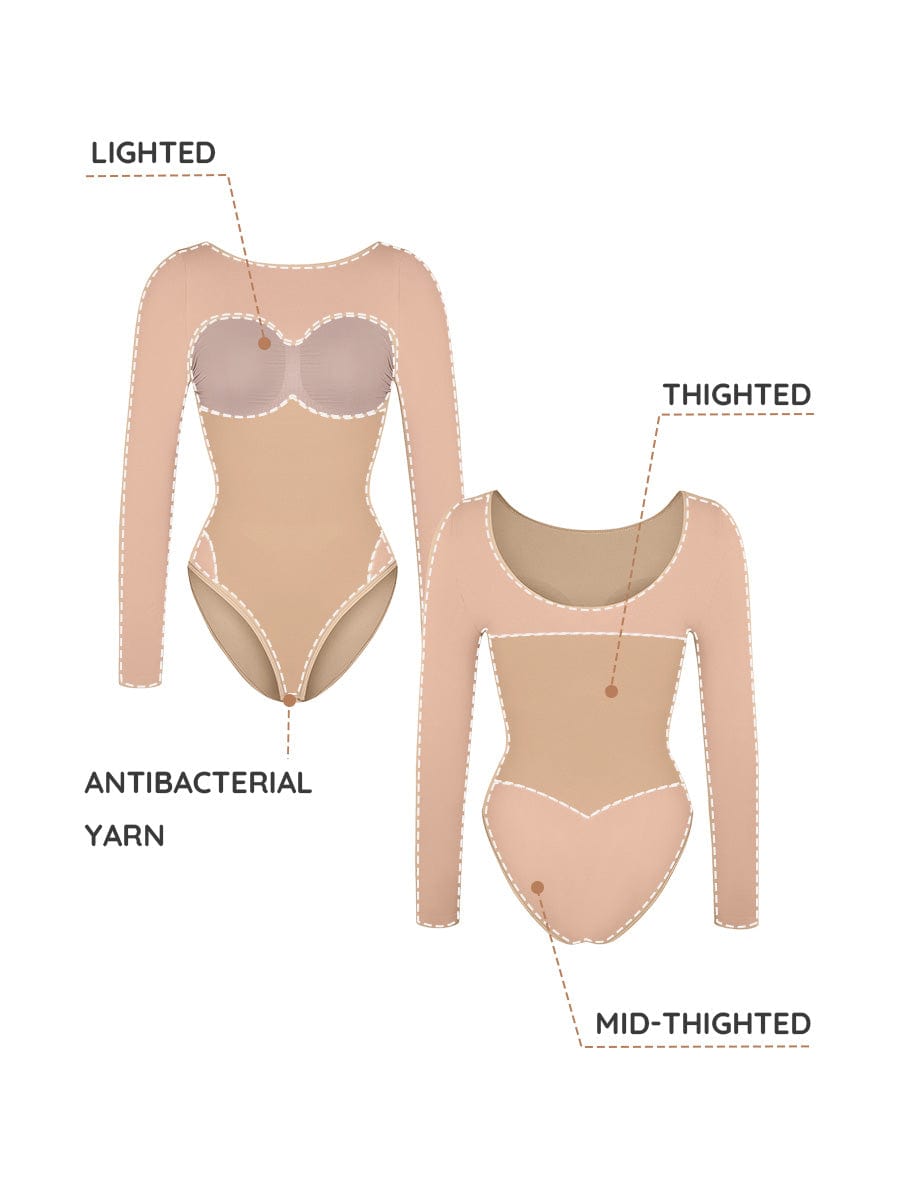 Seamless Bust Support Waist-Cinching Tummy Control Bodysuit