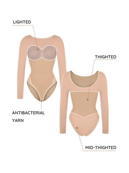 Seamless Bust Support Waist-Cinching Tummy Control Bodysuit