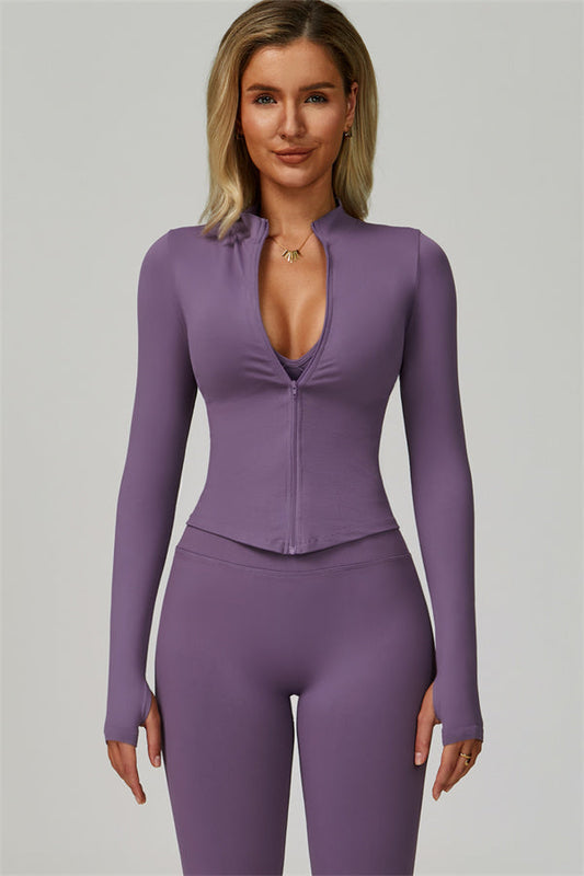 The Empower Jacket Sports Bra Leggings 3-Piece Set