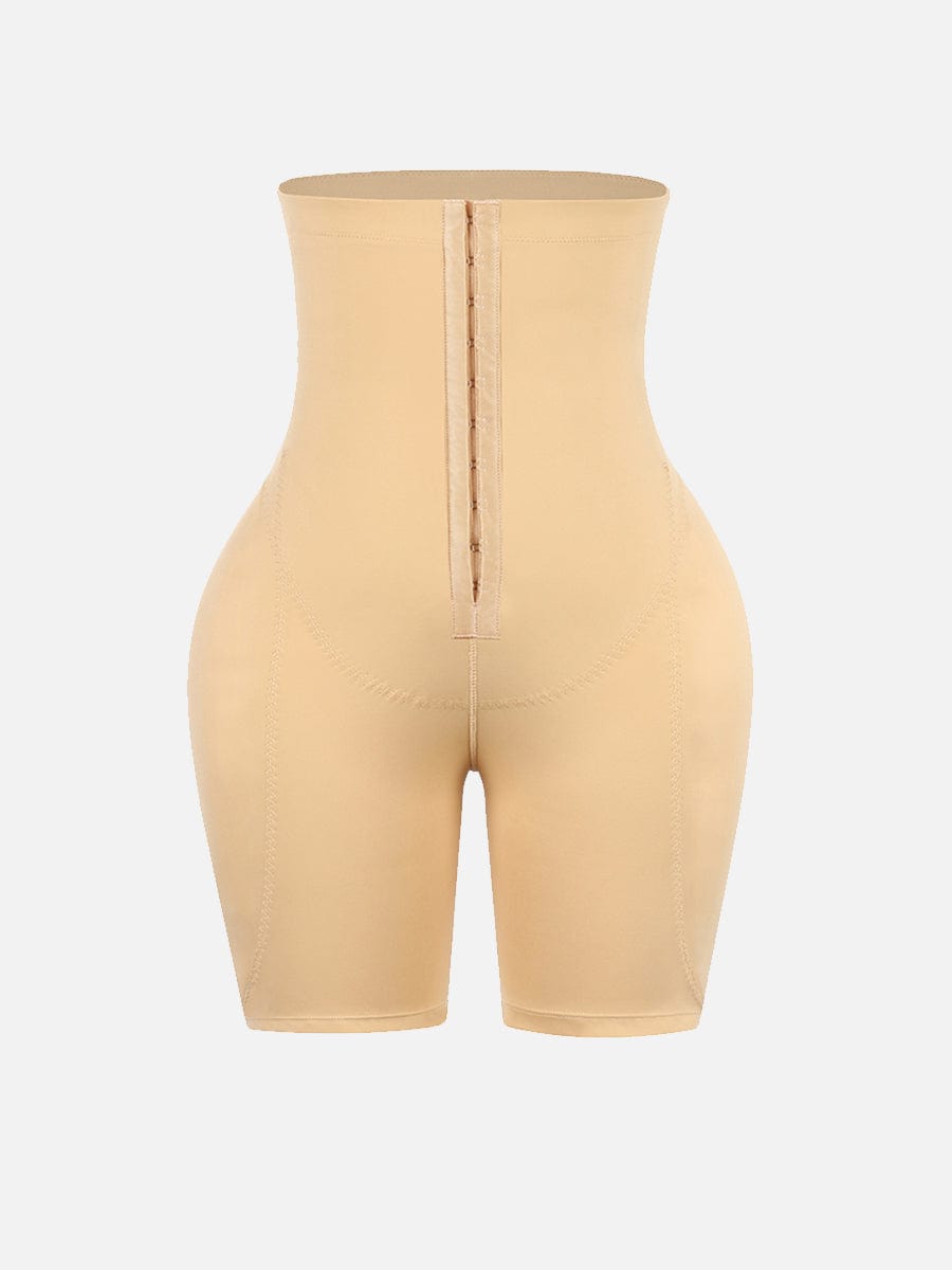 High-Waisted Tummy Control Shapewear with Removable Hip Pads