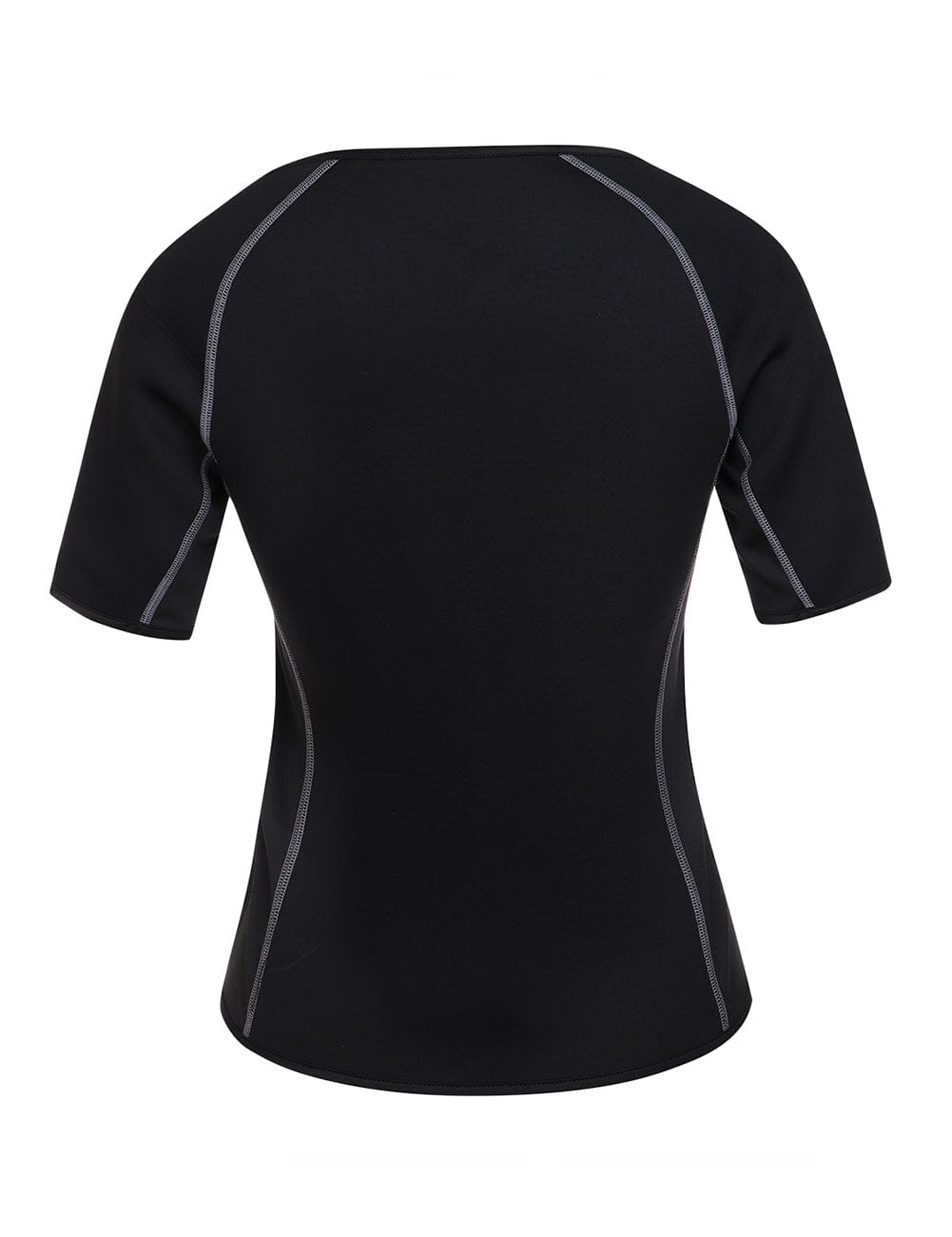 Exquisite Black Short Sleeve Big Size Neoprene Luminous Zip Shaper Comfort