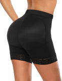 Wholesale Black Large Size Butt Lifter Tummy Control  Lifting Panty Lace Hem