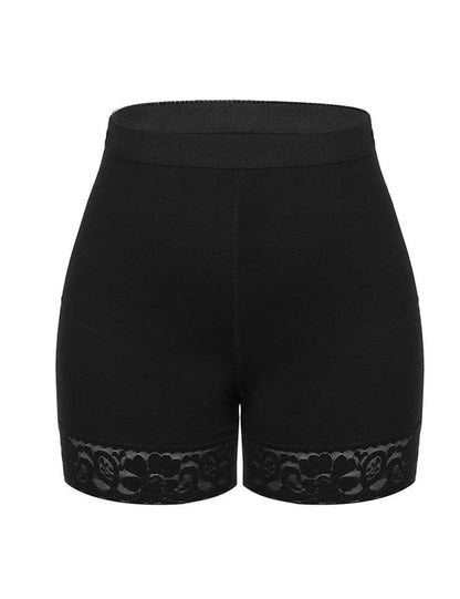 Wholesale Black Large Size Butt Lifter Tummy Control  Lifting Panty Lace Hem