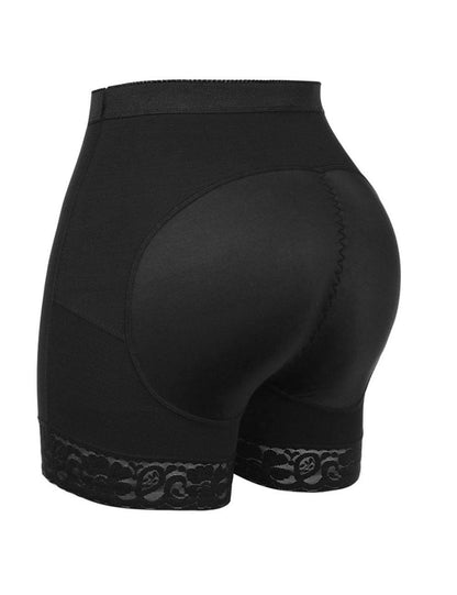 Wholesale Black Large Size Butt Lifter Tummy Control  Lifting Panty Lace Hem