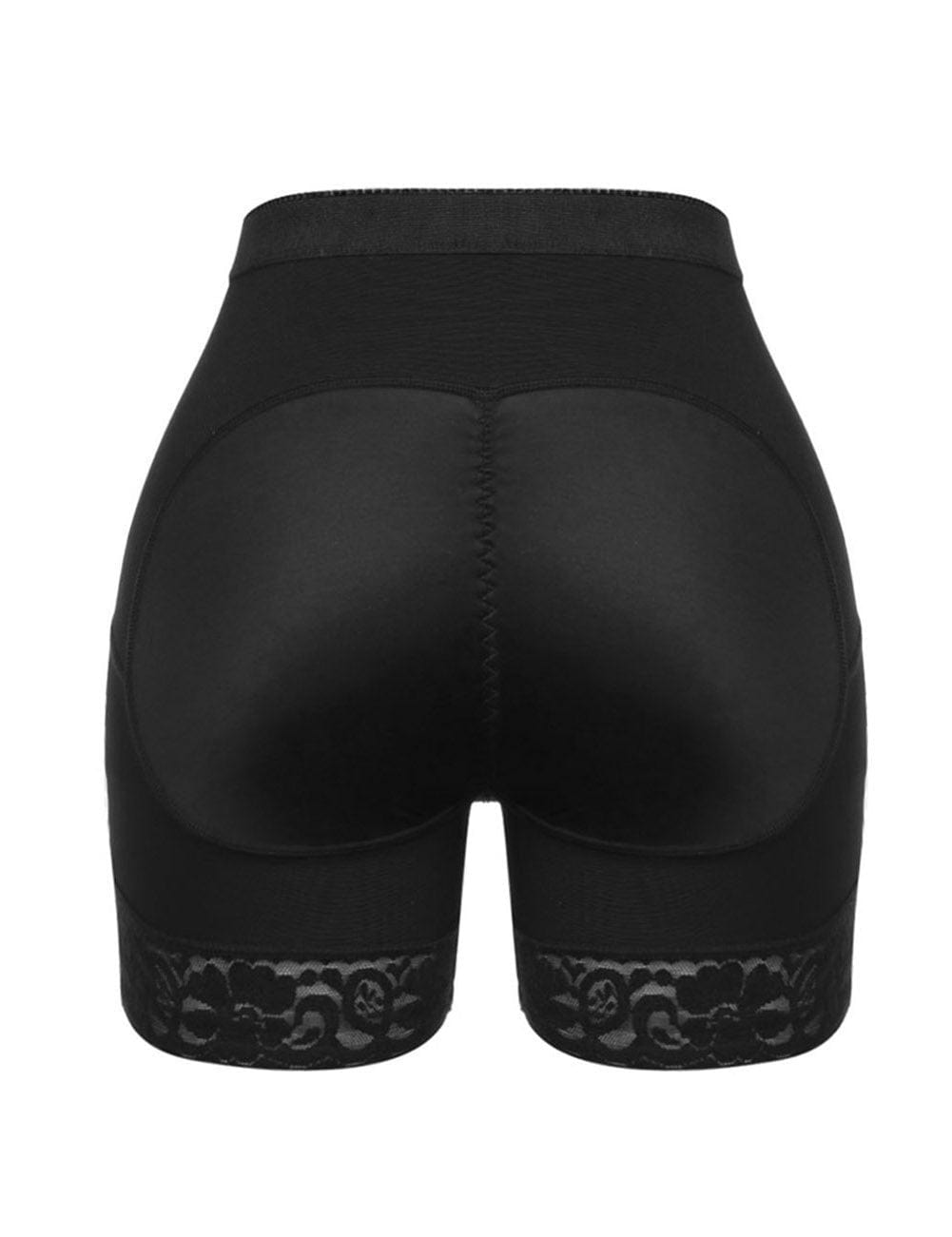 Wholesale Black Large Size Butt Lifter Tummy Control  Lifting Panty Lace Hem