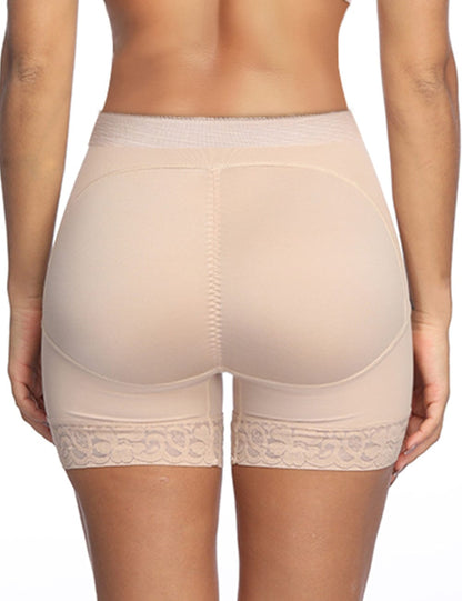 Wholesale Black Large Size Butt Lifter Tummy Control  Lifting Panty Lace Hem