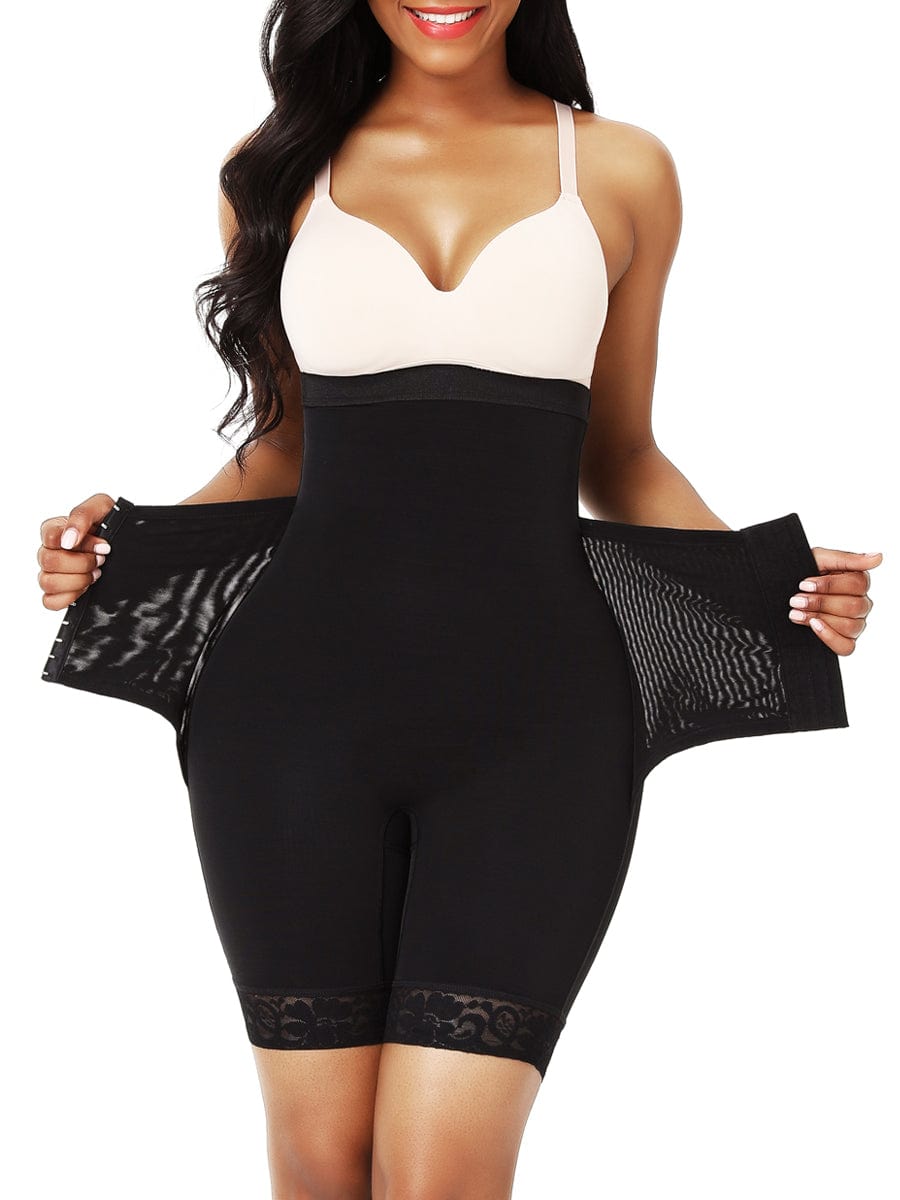 Wholesale Necessary Black Panty Shaper 2 Plastic Bones Crotchless Tummy Trimmer