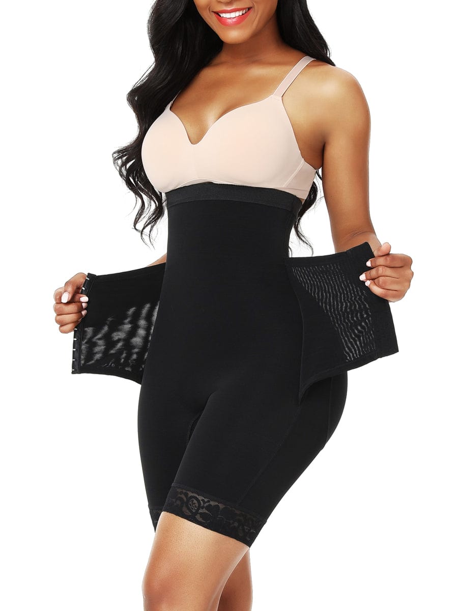 Wholesale Necessary Black Panty Shaper 2 Plastic Bones Crotchless Tummy Trimmer