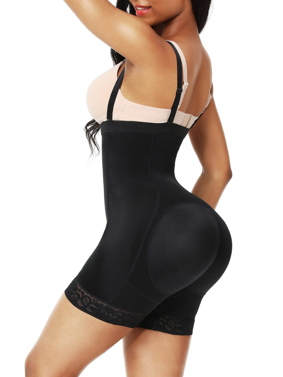 Wholesale Necessary Black Panty Shaper 2 Plastic Bones Crotchless Tummy Trimmer