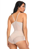 Abdominal Control Nude Adjustable Strap Lace Body Shaper Splice Good Elastic
