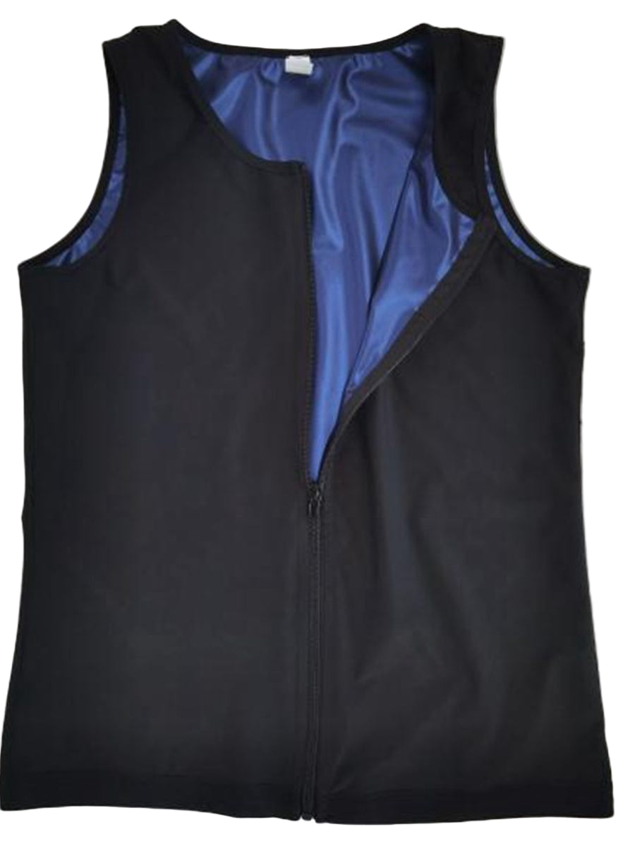Wholesale Blue Men Plus Size Shpaewear Tank Zipper For Running