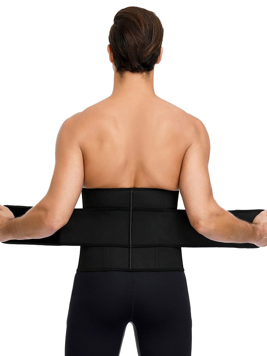 Good Black Large Size 9 Steel Bones Neoprene Waist Cincher Stretchy