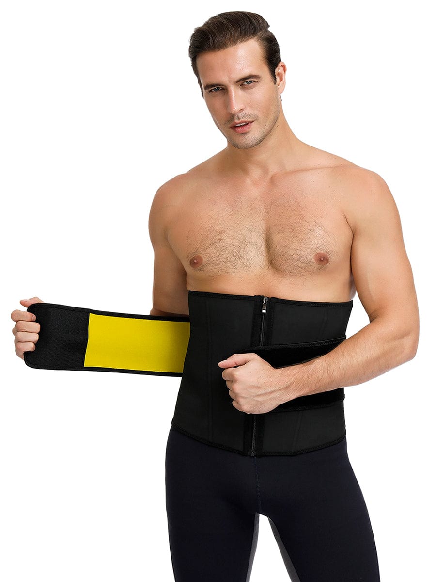 Good Black Large Size 9 Steel Bones Neoprene Waist Cincher Stretchy