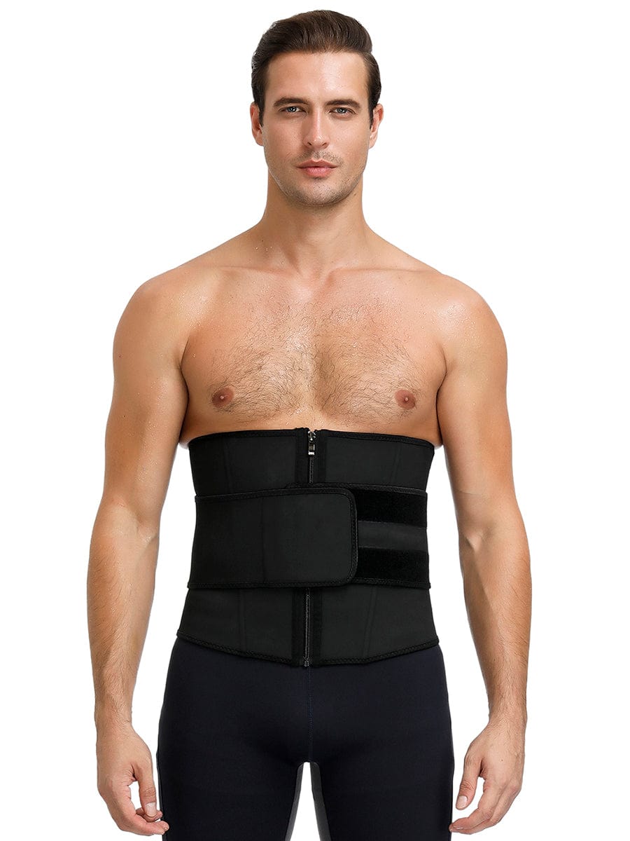 Good Black Large Size 9 Steel Bones Neoprene Waist Cincher Stretchy