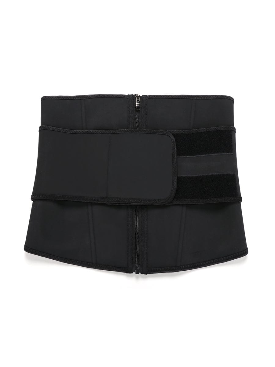 Good Black Large Size 9 Steel Bones Neoprene Waist Cincher Stretchy