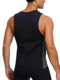Figure Shaping Black Neoprene Vest Shaper Large Size Round Neck Abdominal Control