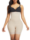 Comfort Black Lace Trim High Waist Shapewear Shorts Versatile Item