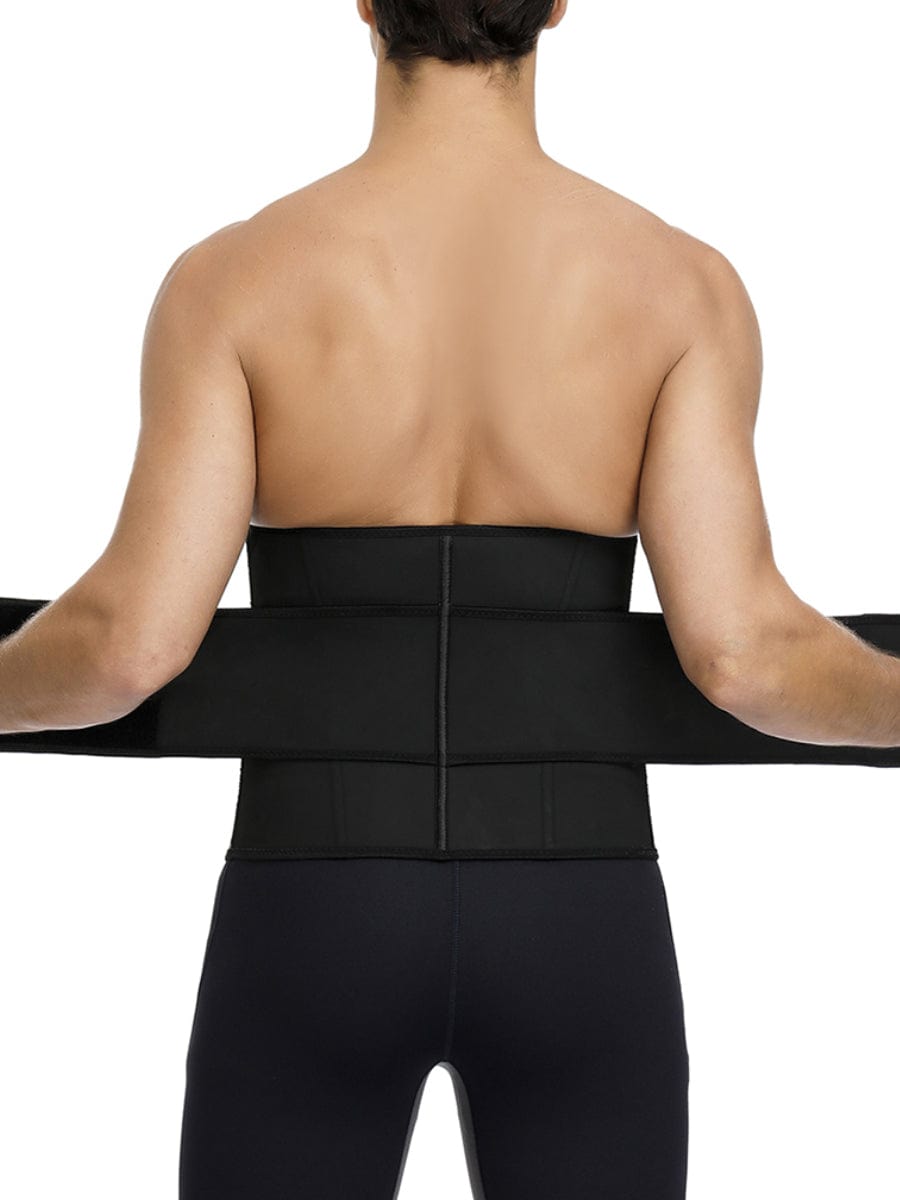 Good Black Large Size 9 Steel Bones Neoprene Waist Cincher Stretchy