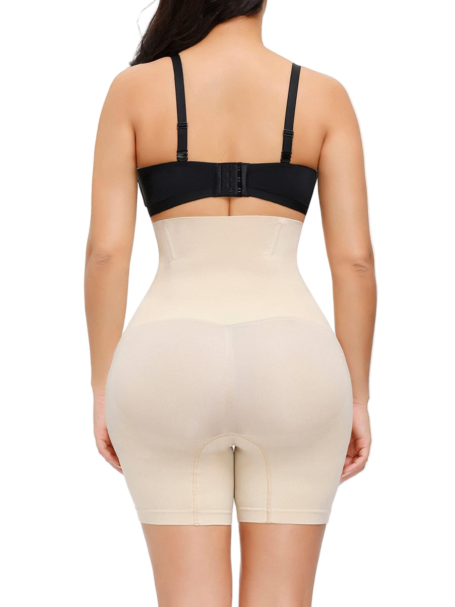 Wholesale Black Seamless High Waist Mid-Thigh Shaper Shorts Instantly Slims