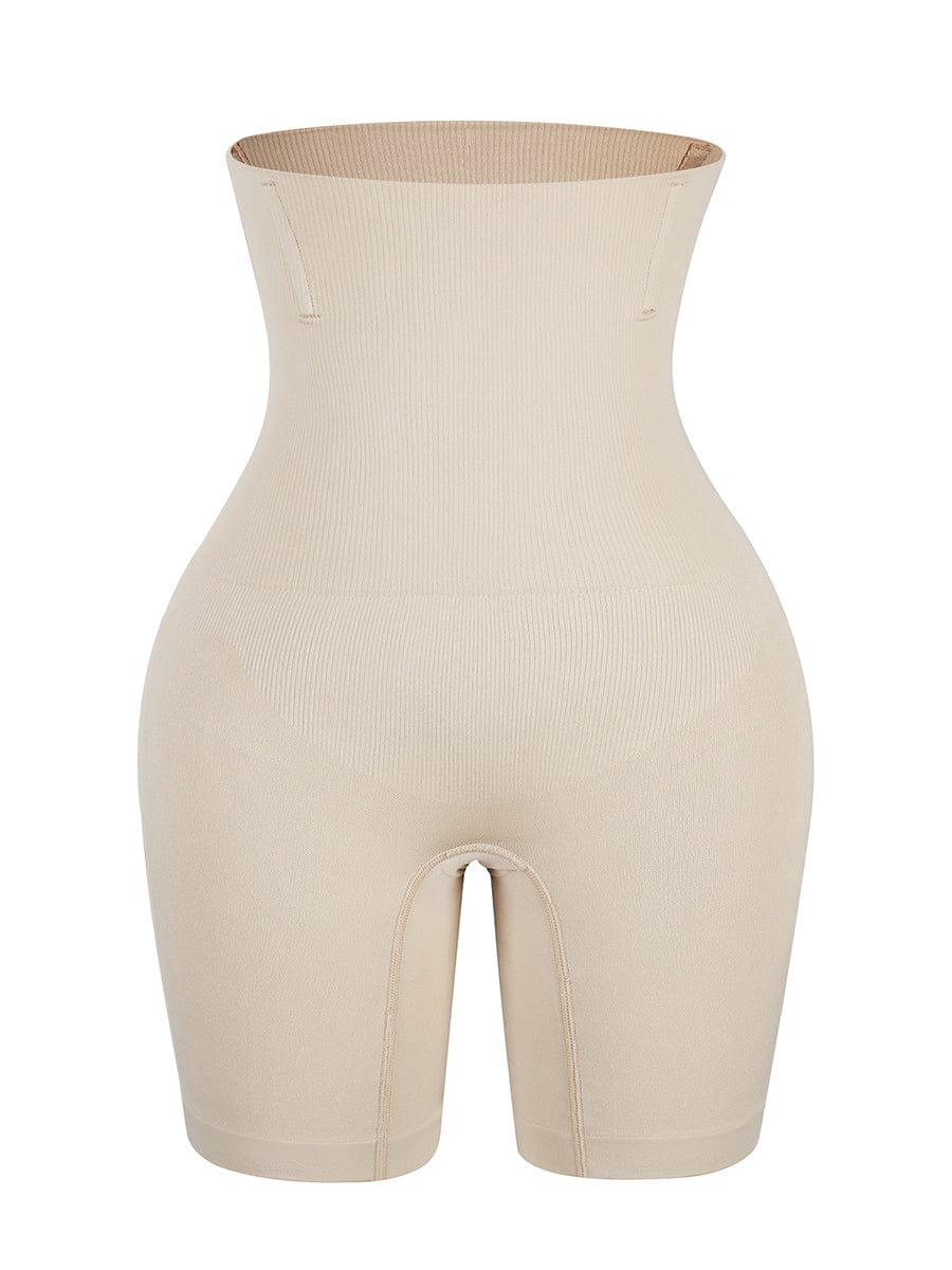 Wholesale Black Seamless High Waist Mid-Thigh Shaper Shorts Instantly Slims