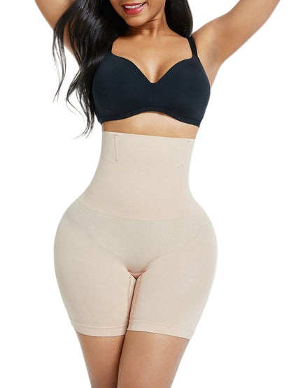 Wholesale Black Seamless High Waist Mid-Thigh Shaper Shorts Instantly Slims