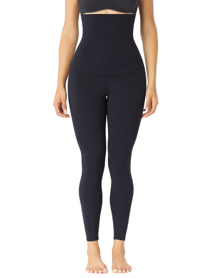 Wholesale Black High Waist Solid Color Pants Shaper Flatten Tummy