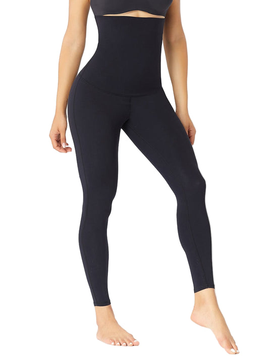 Wholesale Black High Waist Solid Color Pants Shaper Flatten Tummy