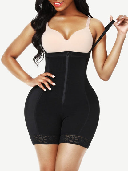 High-Waisted Lace Butt Lifter with Removable Pads