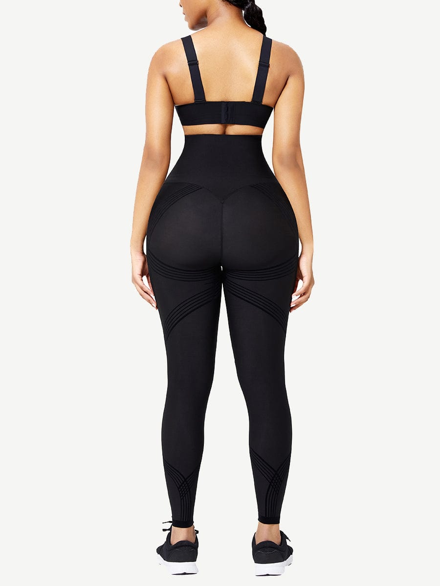 Seamless High-Waisted 3D Print Curve-Smoothing Leggings