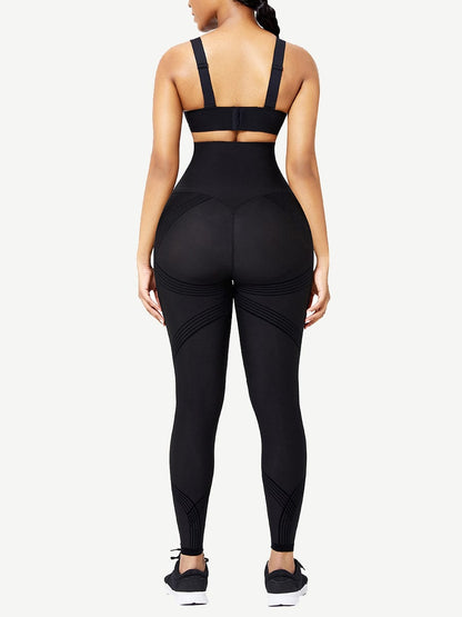 Seamless High-Waisted 3D Print Curve-Smoothing Leggings