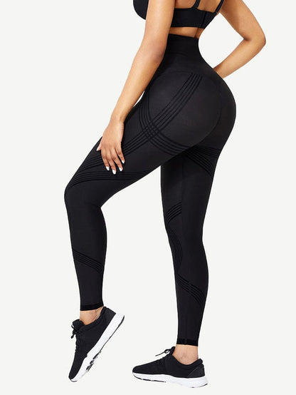 Seamless High-Waisted 3D Print Curve-Smoothing Leggings