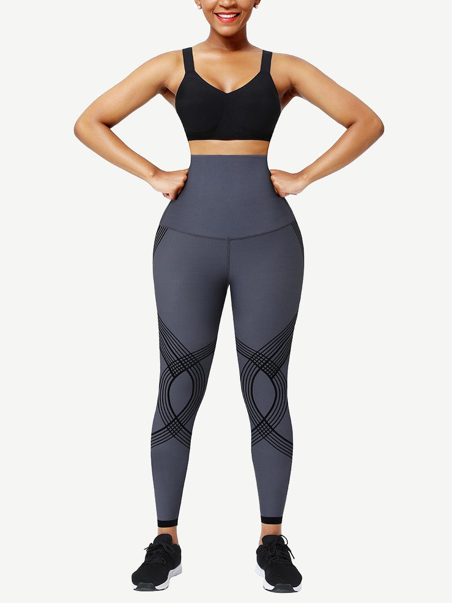 Seamless High-Waisted 3D Print Curve-Smoothing Leggings