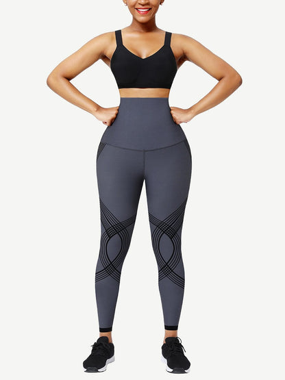 Seamless High-Waisted 3D Print Curve-Smoothing Leggings