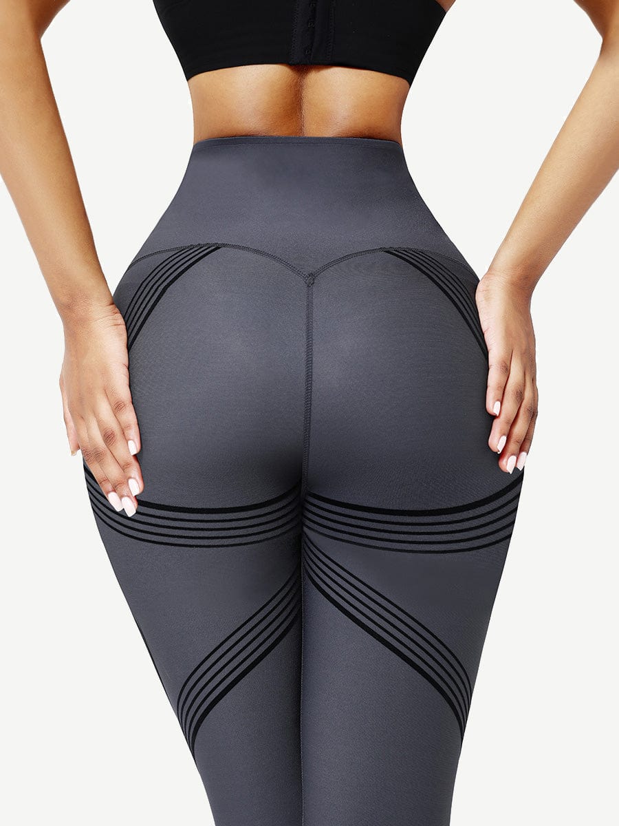 Seamless High-Waisted 3D Print Curve-Smoothing Leggings