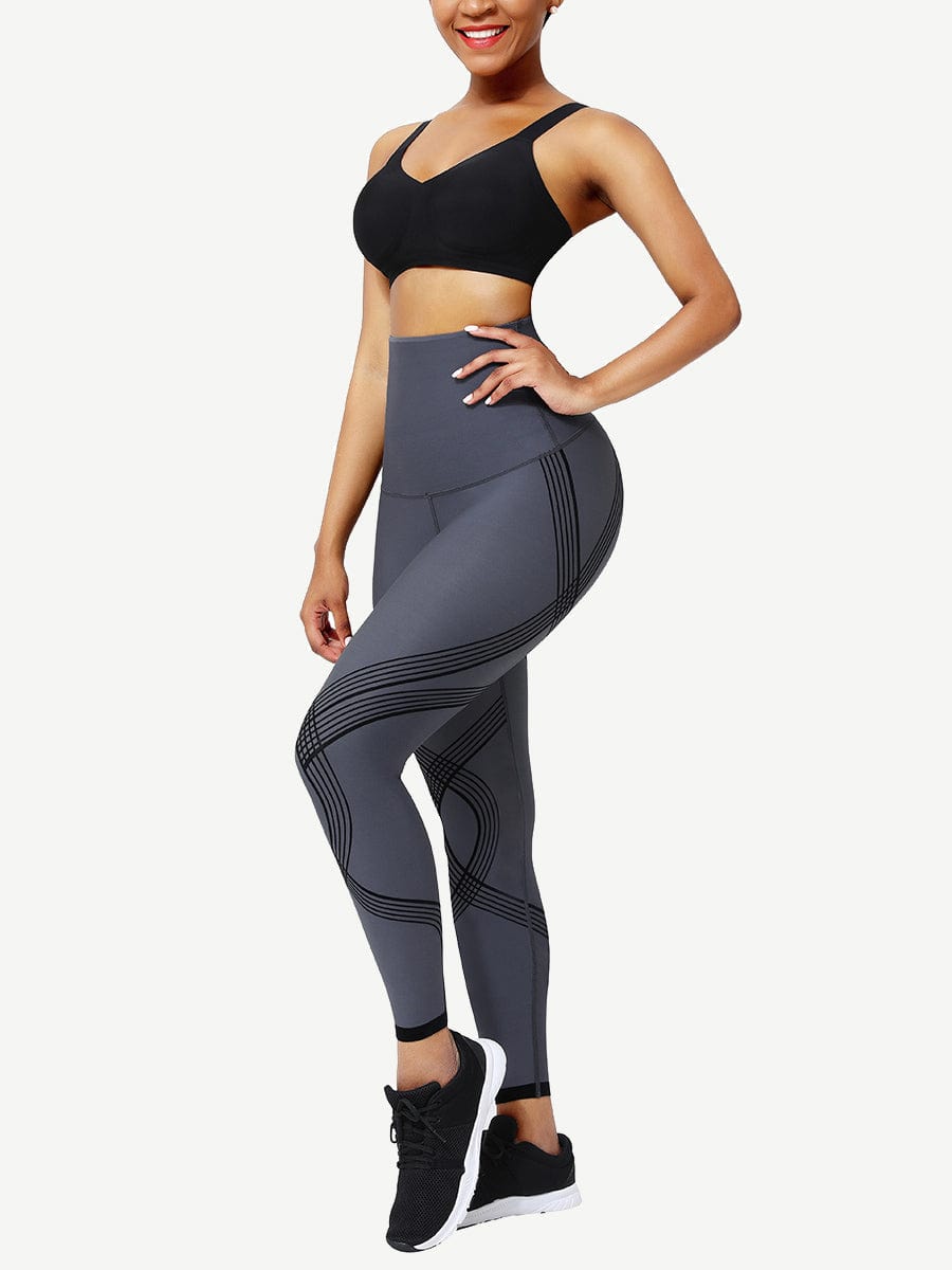 Seamless High-Waisted 3D Print Curve-Smoothing Leggings