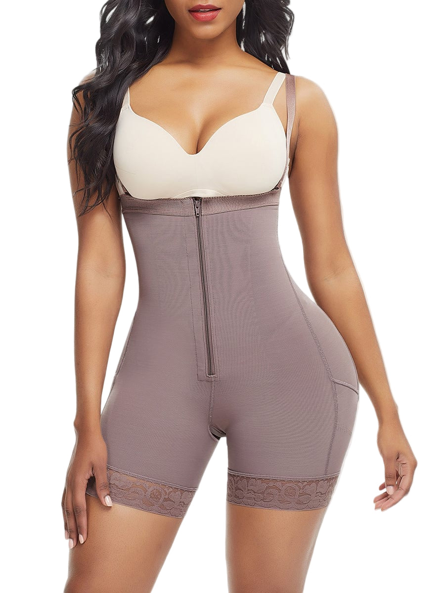 Wholesale Big Size Full Body Shaper Post-surgical Buttock Lifter Detachable Straps